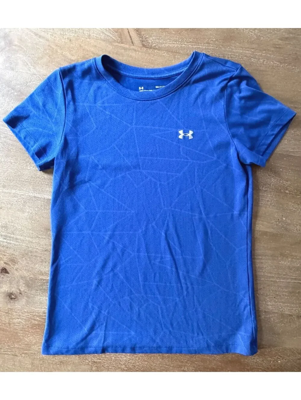 Under Armour HeatGear Blue Short Sleeve Athletic Shirt Size Small